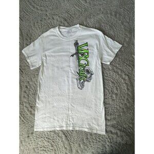 Gildan VBGrafx Girls Tshirt White with Skull, Sword Lime Green Letter Sz SP